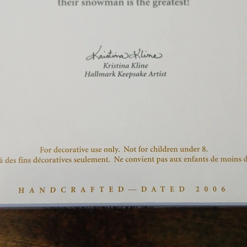 Halmark Keepsake Jolly Snowmen Miniature Collection 6 Christmas Ornament Holiday